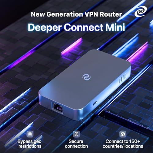 Image of Deeper Connect Mini DPN Router, 1Gbps ARM64 Quad Core Hardware Gateway with Layer 7 Firewall, Smart Routing, Multi Device Coverage and Lifetime Decentralized Privacy VPN Router