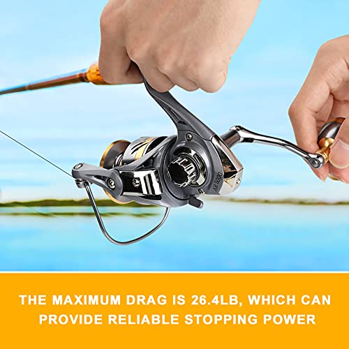 Acetop Spinning Reel, Lightweight Inshore Surf Fishing Reel, Heavy Duty Smooth Catfish Spinning Fishing Reel For Saltwater Freshwater Fishing Smooth Fishing Spinning Reel (5000) #TOP4