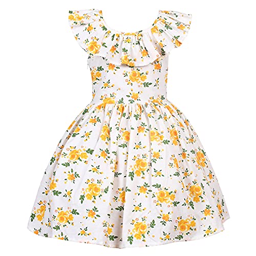 Image of Alina Enterprises Cotton Floral Digital Printed Girl's Frock for Summer