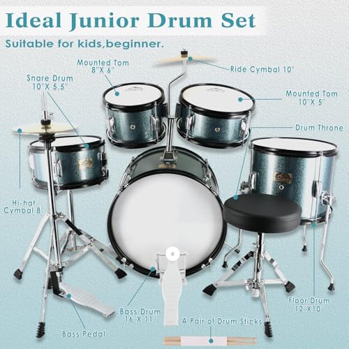 image for EASTROCK Drum Set, 5 Piece 16