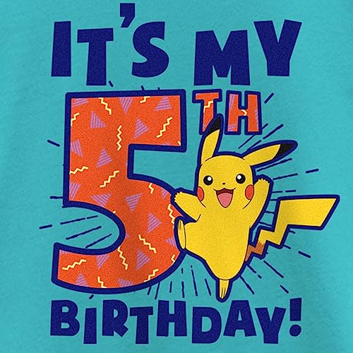 Girl's Pokemon Pikachu It's My 5th Birthday T-Shirt2