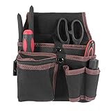 Riñonera para herramientas de electricista, cinturón de herramientas resistente para hombres, bolsa de bolsillo para la cintura, bolsa multifuncional desmontable