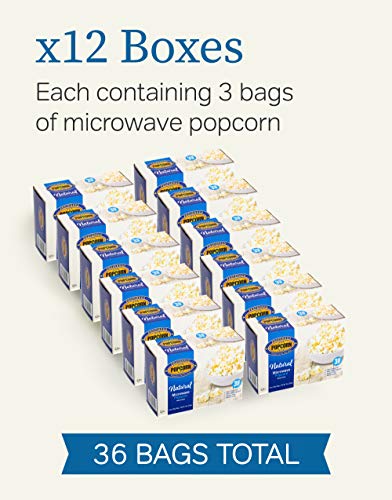Preferred Popcorn Natural Microwave Popcorn, 36 Pack, Non-Gmo 100% Whole Grain Gluten Free #TOP2