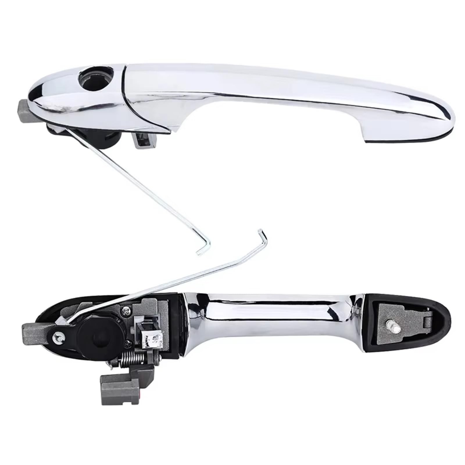 ZJYZYQ Car Sliding Outer Door Handle for Fiat 500 2007-2020 for Passenger Left Or Right Side Chrome Outer Door Handle(Right)