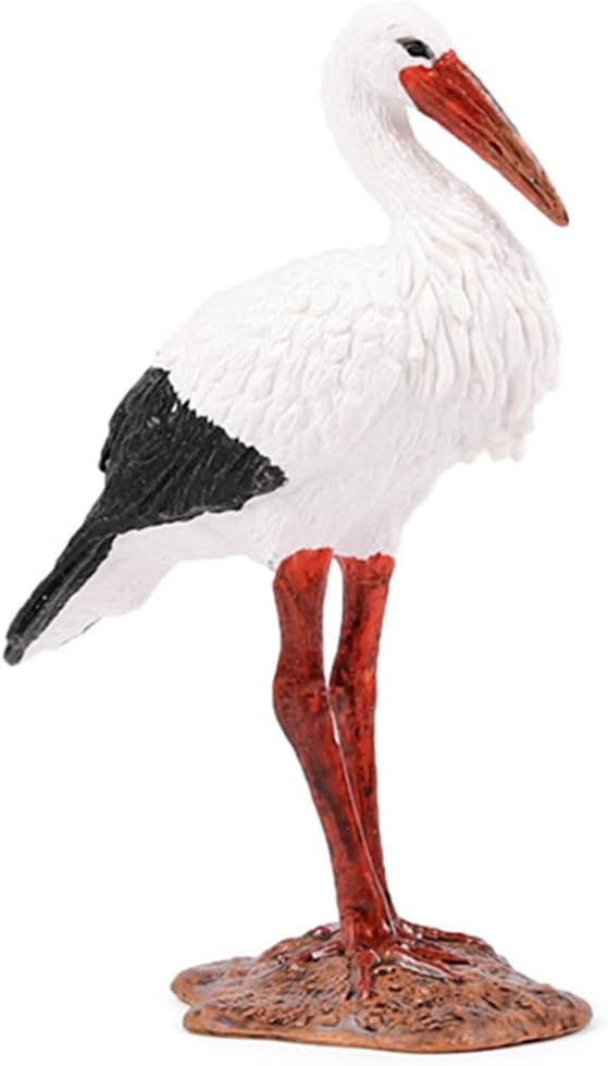Birds Peacock Pelicans Kookaburra Crane Flamingo Moluccan Cockatoo Model Animal Figure Suitable for Animal Zoo Dinosaur World Scene Plastic Model Decor Collector Toy Gift