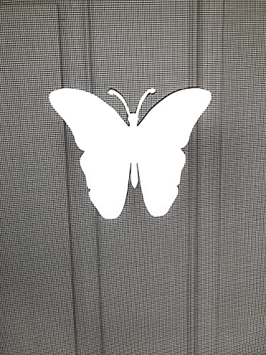 DCentral® Butterfly Screen Flexible Magnet; Double-Sided. Bright White-Easier to See Day & Night.Helps to Stop Walking into Screens, Covers Small Tears, for Non-RETRACTABLES, Size W 4.5