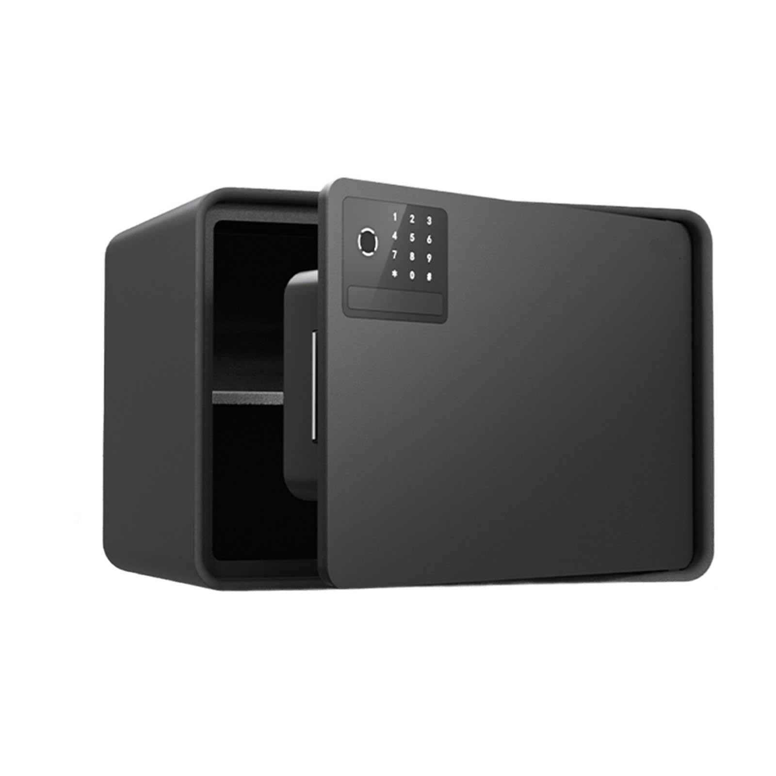 Cassetta di Sicurezza Piccola Cassaforte a Combinazione con Sensore di Impronte Digitali Interamente In Acciaio e Pannello di Controllo Intelligente A LED Safe per La Casa, L'hotel(Black)