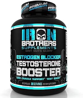 Booster for Men with Estrogen Blocker - Anti-Estrogen Dietary Supplements - Indole - 3- Carbibole, Grape Seed Extract & Tribulus Terrestris – Pack of 60 Capsules – Muscle Growth Boost
