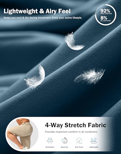 G Gradual Men's Casual Shorts 7"/ 9" Lightweight 4 Pockets Stretch Quick-Dry Summer Shorts for Golf Work Hiking Trips4