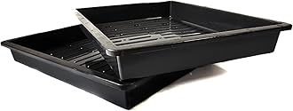 Hydroponics Tray with Water Drainage Holes | Germination,Seeding,Microgreen, Wheat Grass, Fodder Tray | Pack of 2 | 1.5ft * 2ft | 3 inch Depth