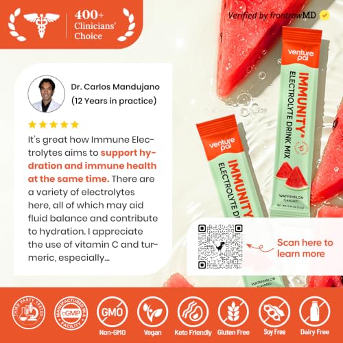 Image of Venture Pal Sugar Free Hydration Packets+Immune-Liquid Daily IV Drink Mix