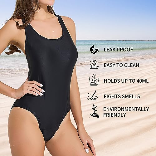 Leakproof Period Monokini Swimsuit for Women – 12-Hour Protection – 3 Styles: Drawstring, Seamless, Cross-Back2