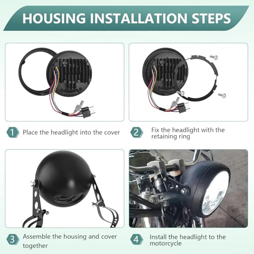 Soporte de faro de moto para sustituir la carcasa original en horquillas 4