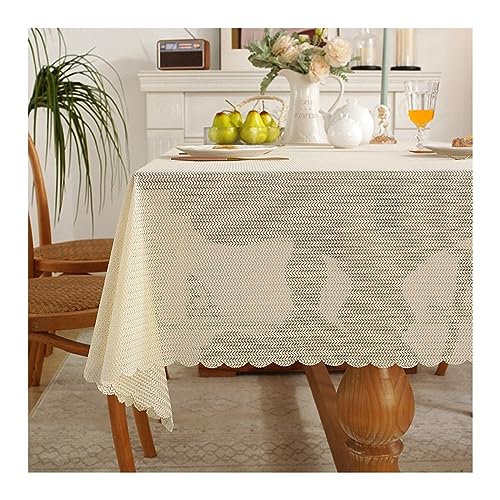 Nappe de table imperméable beige jaune finis les soucis de taches - 2