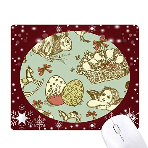 Tapis de souris cheval coloré de Pâques haute précision hiver