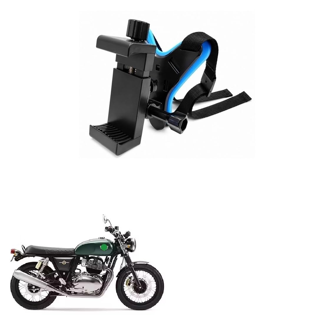 helmet mount kit with adjustable phone holder & action camera mount, universal motorcycle helmet chin strap mount, 360° adjustable bracket for smartphone & action cameras for enfield interceptor 650