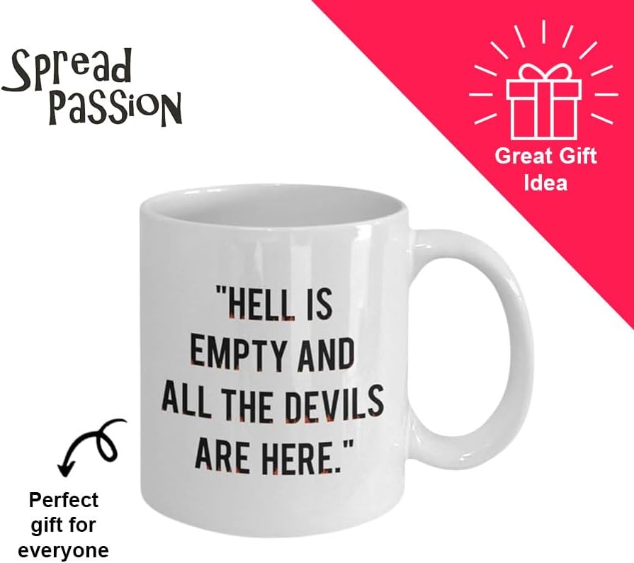 Miniatura 3 de SpreadPassion Taza con cita de Shakespear, taza de Shakespeare, taza de café William Shakespeare, divertido té de cacao caliente, idea de regalo de