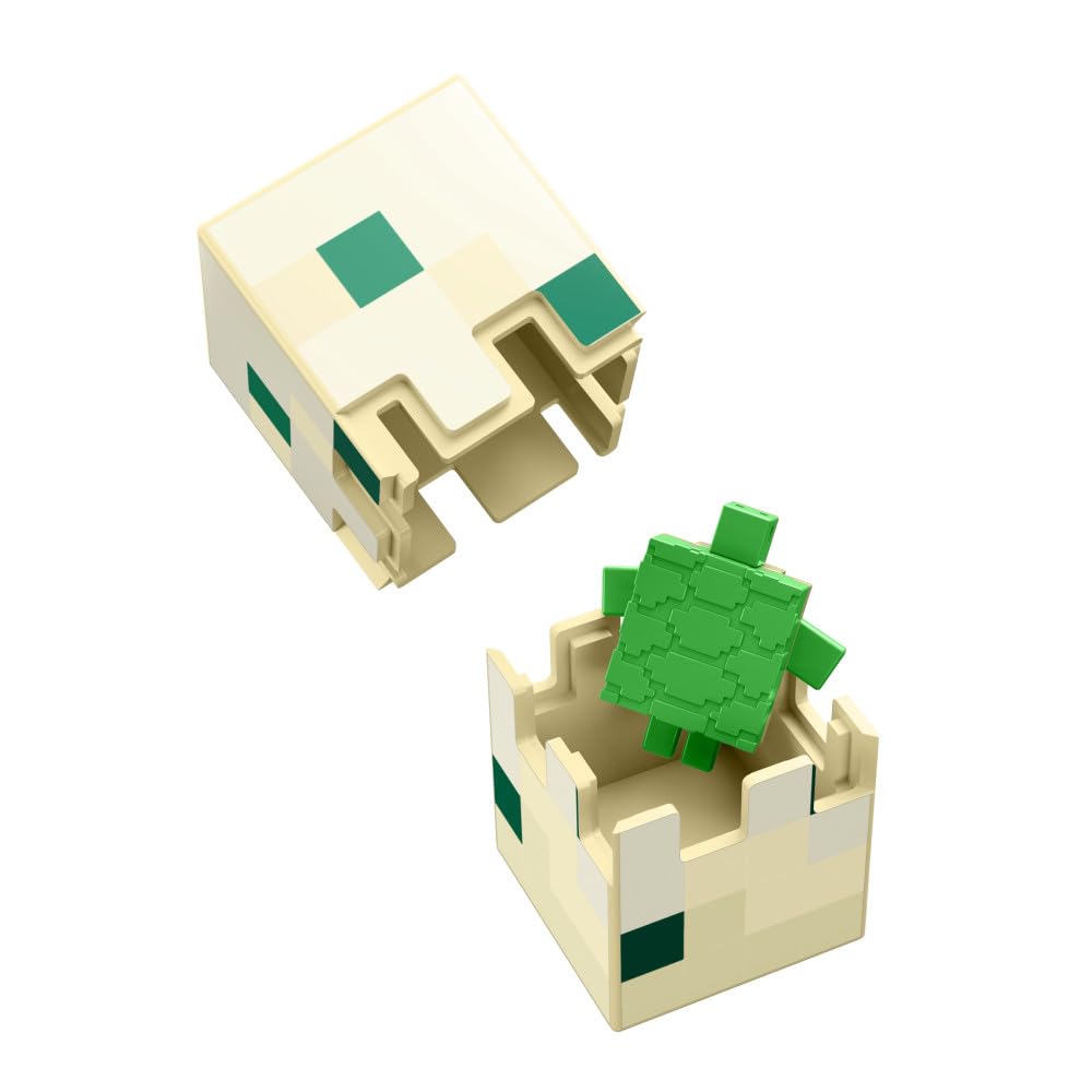 Mattel Minecraft Vanilla Actionfigur Schildkröte, 8,3 cm, für Kinder ab 6 Jahren