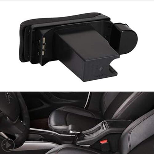 Miniatura 2 de Reposabrazos de cuero para consola central de automóvil, compatible con reposabrazos Peugeot 301 2008/Citroen C3-XR Elysee 2016 2017 2018 con