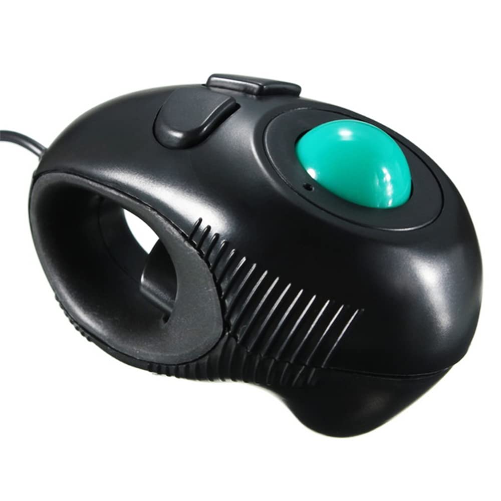 Portatile Palmare con dita 4D Alimentato tramite USB Mini mouse con trackball ergonomico Computer viaggio USB cablato Mouse per mano destra e sinistra Mouse via cavo Controllo pollice per portatile
