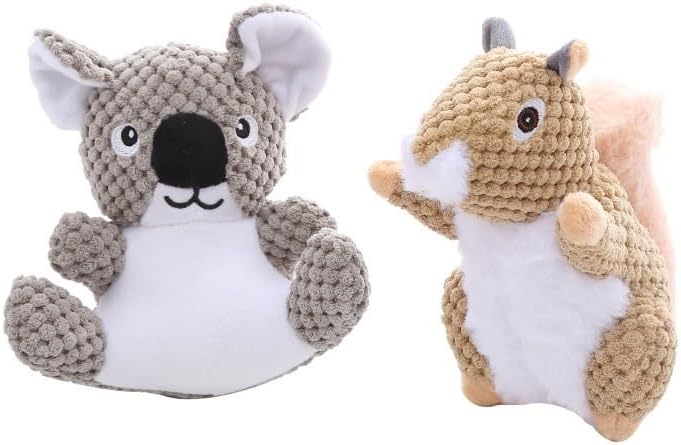 Plush Dog Toys, Cute Soft Dog Toy Squeaky Cuddly Soft Chew Dog Toys Chewing Teeth Interactive Dog Toy Plush Pet Toy for Small Medium Size Dogs