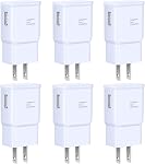 6-Pack USB A Charger Block, USB Adaptive Fast Charger Android Phone Rapid Charger Power Adapter Wall Charger Plug Compatible with Galaxy S21/S20/S10/S10e/S10 Plus/S9/S9 Plus/S8/S8 Plus/S7/S6, LG, HTC