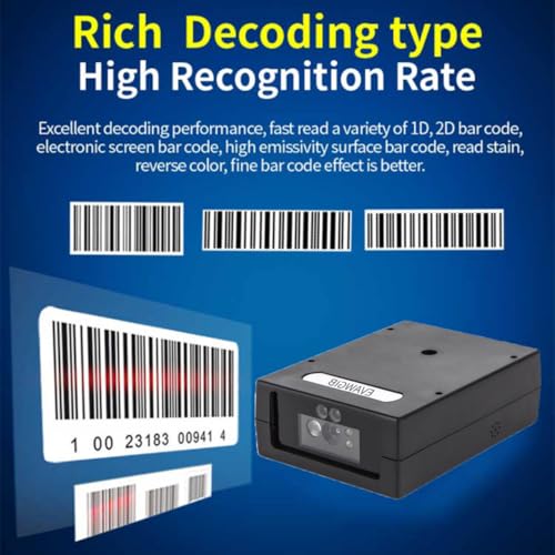 Escáner de Códigos de Barras Fijo Mini USB Embebido Módulo Lector Código 2D CMOS EV-X821T RS232/TTL/USB miniatura 3