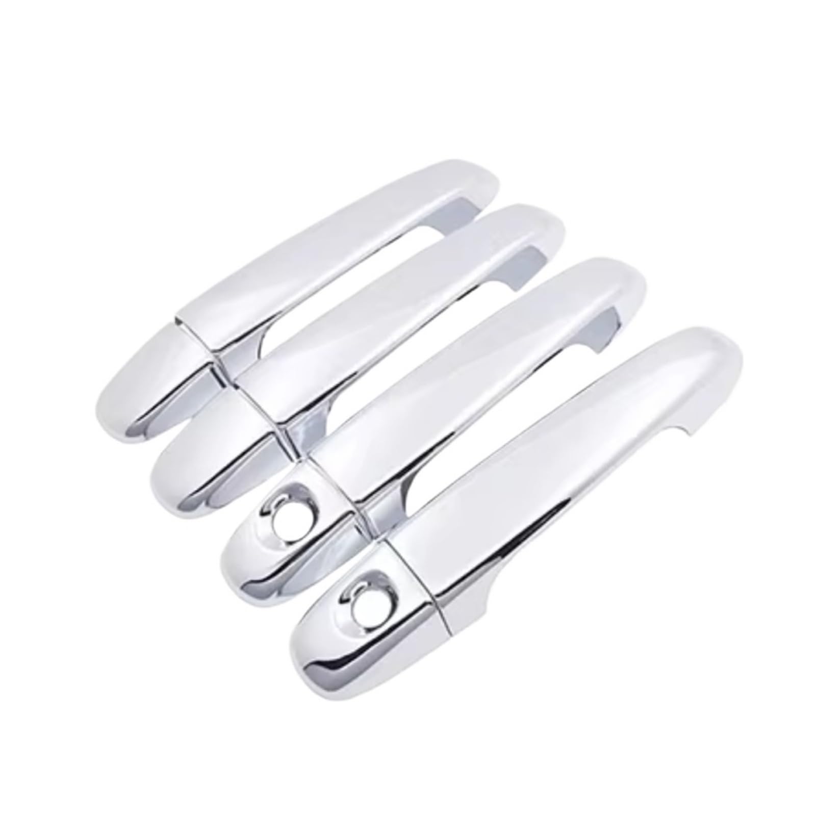 for Toyota for Prius C for Aqua NHP10 2012-2019 ABS Car Accessories Carbon Fiber Chrome Door Handle Cover Trim Car Exterior Door Handle(2 Keyholes 4 Doors)