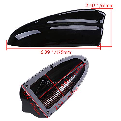 Possbay Shark Fin Antenna Car Antenna AM FM Radio Signal Aerial Adhesive Tape Base Super Functional