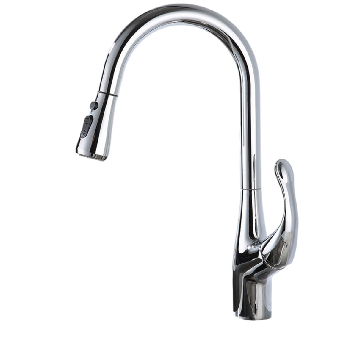 ZYCHSJXA Kitchen Taps Black Faucet Hot and Cold Household Pull-Out Retractable Sink Silver