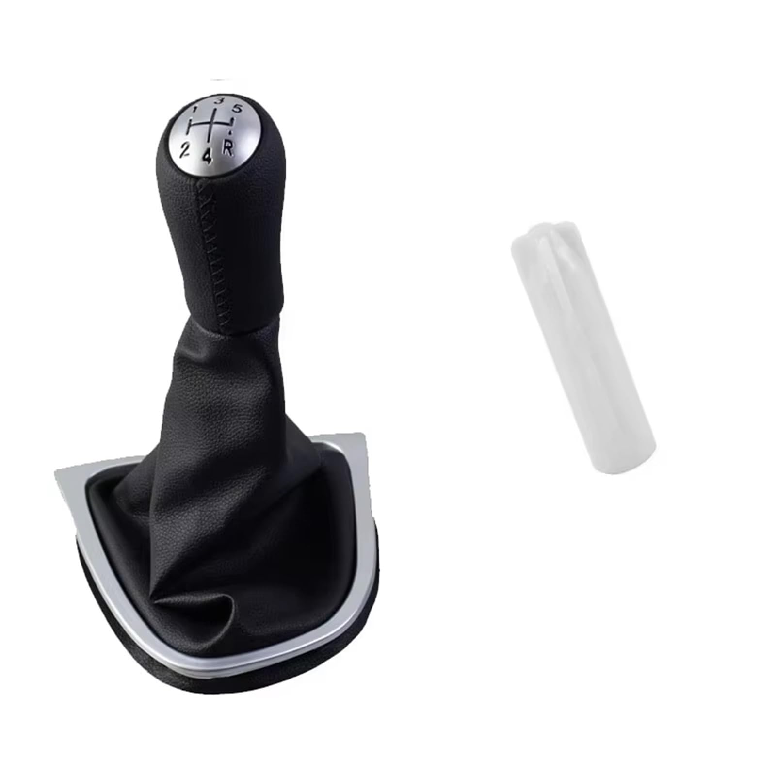 SCZMBLTLNV Car Gear Stick Knob for Clio 4 IV 2012-2020 Manual Transmission 5Speed Leather Gear Shift Knob Stick Gaiter with Boot Cover Gaitor Collar