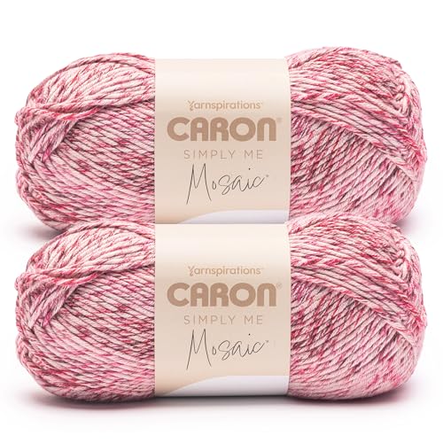 Image of Caron Simply Me Mosaic Yarn for Crocheting & Knitting, Jubilee, 2-Pack
