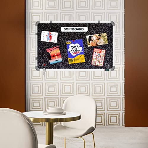 Image of YAJNAS 3x4 Feet (122x89 CM) Premium Material Notice Pin-up Board /Pin-up Board /Soft Board /Bulletin Board /Pin-up Display Board for Office, School and Home. (Blue Blush, 122x89 CM)