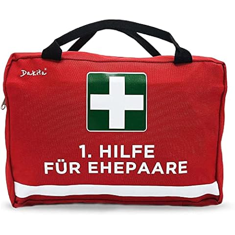 1. Help bag for married couples - 28 x 18 x 8 cm large | funny gift for wedding or wedding anniversary - golden wedding - ideal wedding gift for newlyweds, red - married couples, without contents) Cover