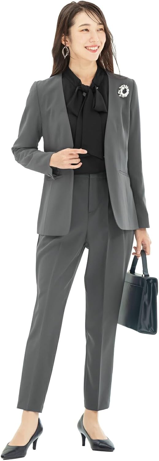 レリアン　ノーカラースーツ　スカートスーツ上下　大きいサイズ15＋ レリアン ノーカラースーツ スカートスーツ上下 大きいサイズ15＋ 楽天