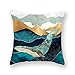 RTEAQ Sofa Kissenbezug Abstrakte Aquarell-Landschafts-Illustrations-Reihe dekorative e Kissen für Sofa-Polyester-Kissenbezug-Dekorativ Wohnzimmer Schlafzimmer Autozubehör Dekoration