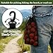 Klmnop 5 Pack Mesh Mushroom Foraging Bags with Clip, Drawstring Toggle Closure Mushroom & Rock Collecting Pouch for Outdoor Hunting Camping Hiking Beachcombing(Black)
