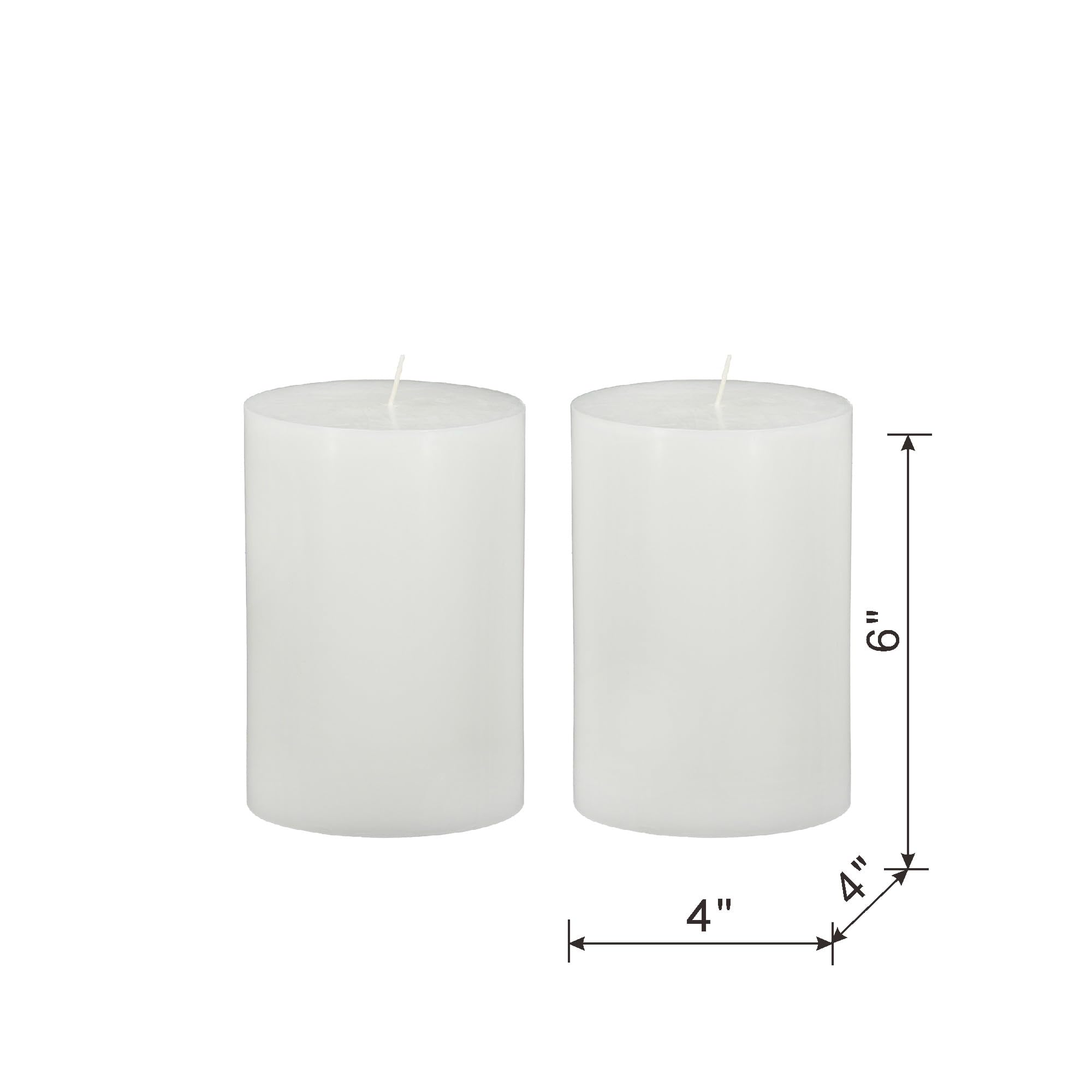 FEMICON Elegant and Versatile Unscented Soy Wax Candles Set of 2, Home Decor, 4x6 Inches, White