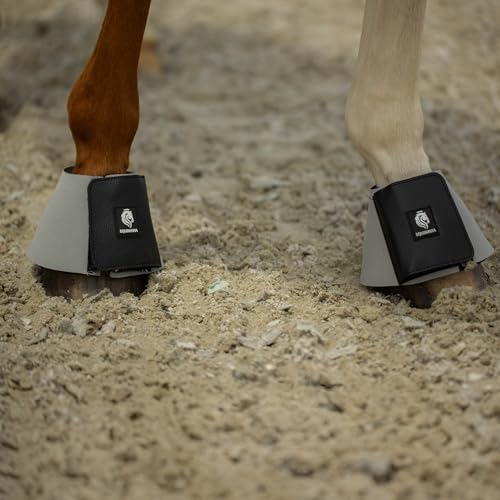 Image of Equinavia Toki Pull On Bell Boots for Horses, Durable Neoprene Equine Boots | Comfortable Horse Hoof Boots for Daily Turnout, Overreach Protection Hoof Boots, Equestrian Training Competition Show, Riding