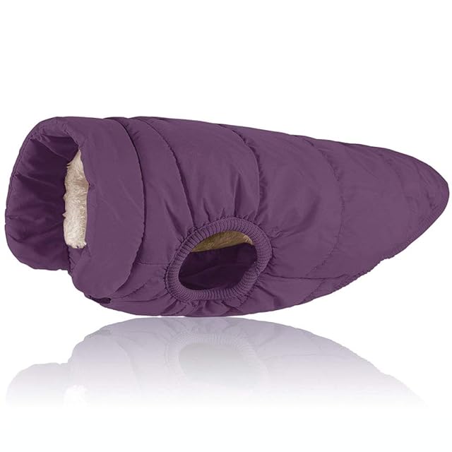 Foto 3 de 4 de Chaqueta con Forro Polar Suave para Perros Chaleco Abrigo Cálido de 2 Capas a Prueba de Viento para Invierno…