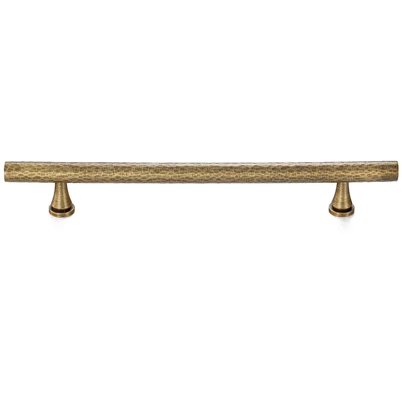 Chenhoju One Color Antique Bronze Hammered Cabinet Pulls T-Type Double Hole Options Ideal For Dressers, Wardrobes, Kitchen Cabinets Cabinet Pulls(223Mm)