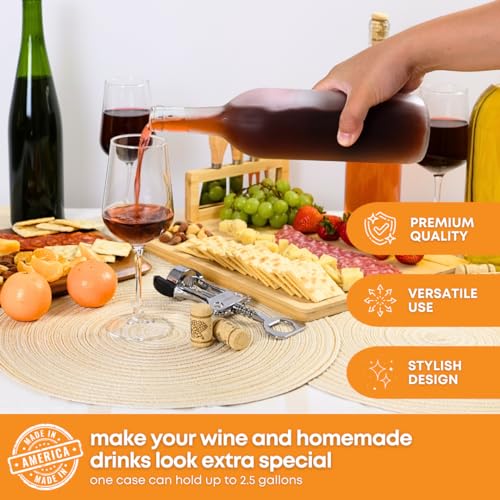 FastRack 750 ml Clear Bordeaux Wine Bottles (Pack of 12) Screw top finish with 12 Black PLASTIC caps | W5 Flint Flat-Bottomed Glass Bottles Ideal for Wine Making and Storage - Image 5