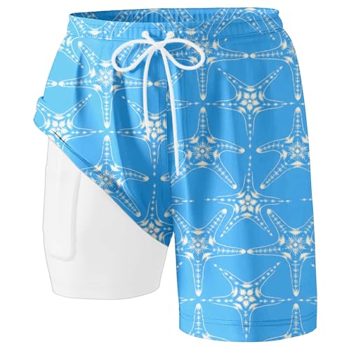 Bañador tipo slip de doble capa con estampado de hojas tropicales y secado rápido
