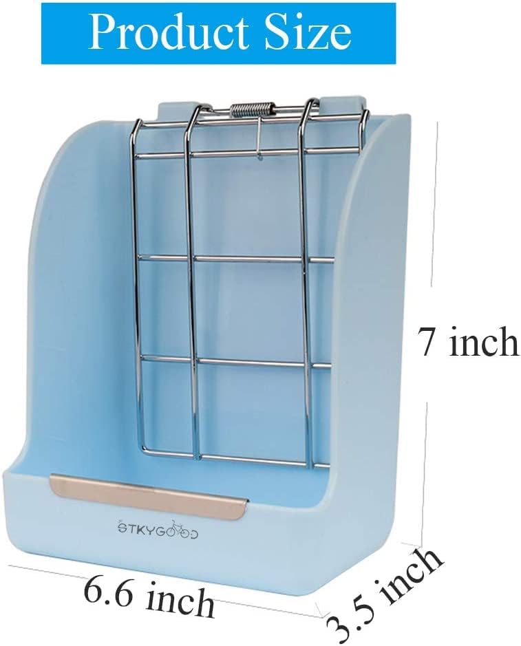 Rabbit Feeder Bunny Guinea Pig Hay Feeder - Blue