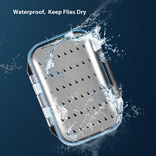 Image of Magreel Fly Fishing Box Two-Sided Waterproof Lightweight Fly Box Easy Grip Transparent Lid Fly Fishing Lures Box Multiple Sizes