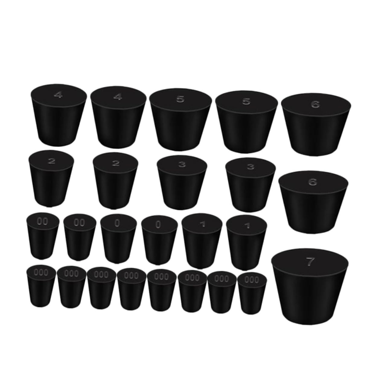 ULTECHNOVO 75pièces Bouchons Caoutchouc Solides Pour Bouteilles Lot De Étanchéité Fiable Pour Équipements De Laboratoire Et Récipients De Cuisine