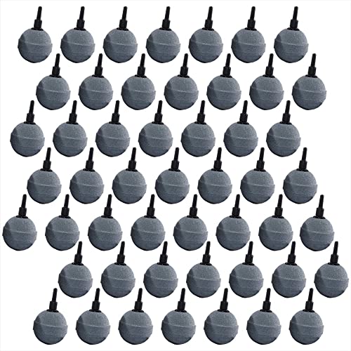 エアー ストーン 気泡 石 20 50 100 個 セット グレー 球 型 水槽 飼育 栽培 直径 25mm 4mm チューブ ポンプ 対応 取説 無し SN-240-AS マット スポンジ 釣り