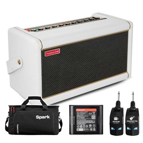 Positive Grid Spark2 純正ケース&バッテリー&ワイヤレスシステム LGW-01 セット Pearl ギターアンプ ベース エレアコ対応 50W ポジティブグリッド