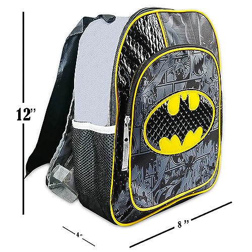Batman Backpack for Preschool Toddlers ~ Deluxe 12" Batman Mini Backpack for Boys Kids (Batman School Supplies Bundle)4