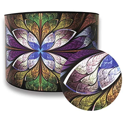 Image of Royal Designs, Inc. Trendy Decorative Handmade Drum Shade, Made in USA, 10in, HBC-8040-10-2, Purple Lotus - 2 Pk